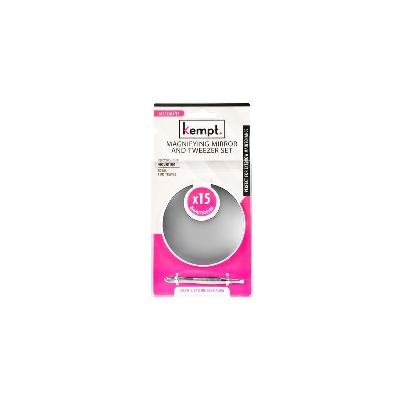 Kempt Magnify Mirror & Tweezer Set