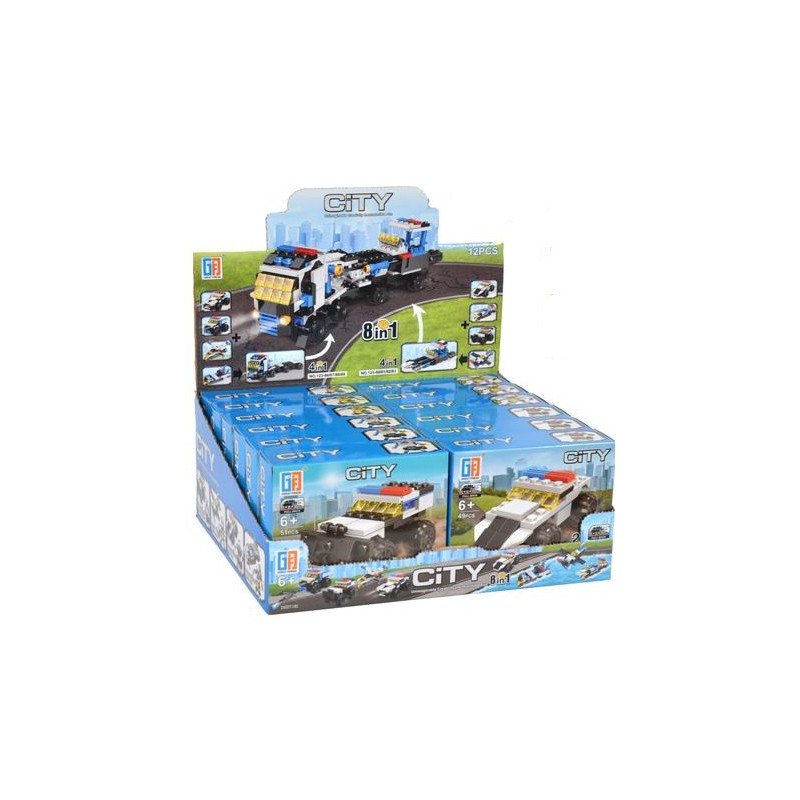 2 in 1 Police Cars Building Blocks - Assorted