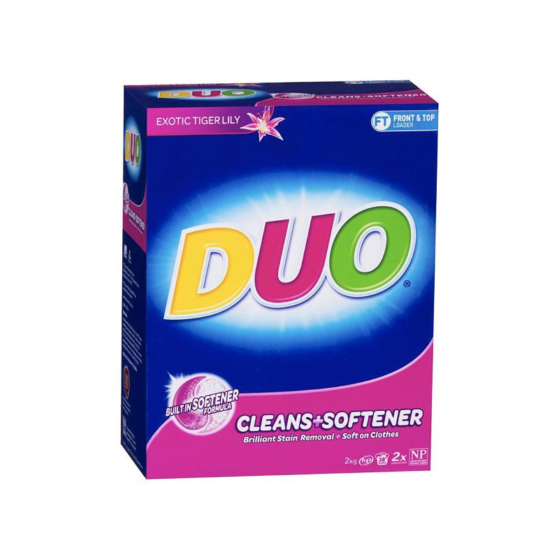 DUO Cleans + Softner Laundry Powder 2kg