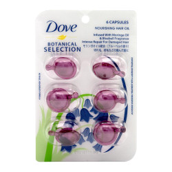 Dove Botanical Selection Nourishing Hair Oil Infused with Moringa Oil & Bluebell Fragrance - 6 Capsules