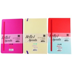 Hello Agenda 96 Pages Note Book A5 Assorted Colours