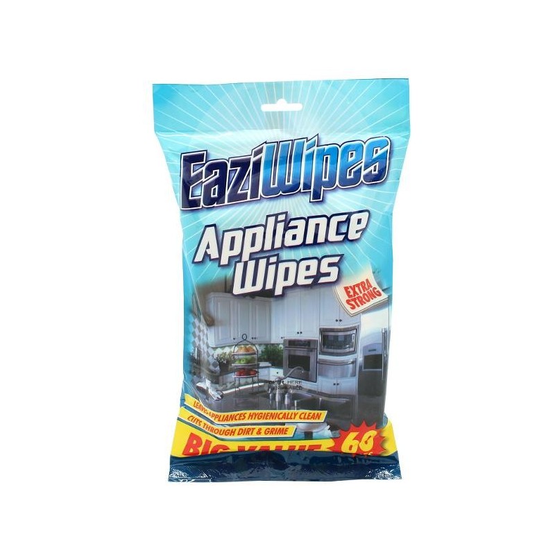 EaziWipes Appliance Wipes 60 Pack 16 x 20cm