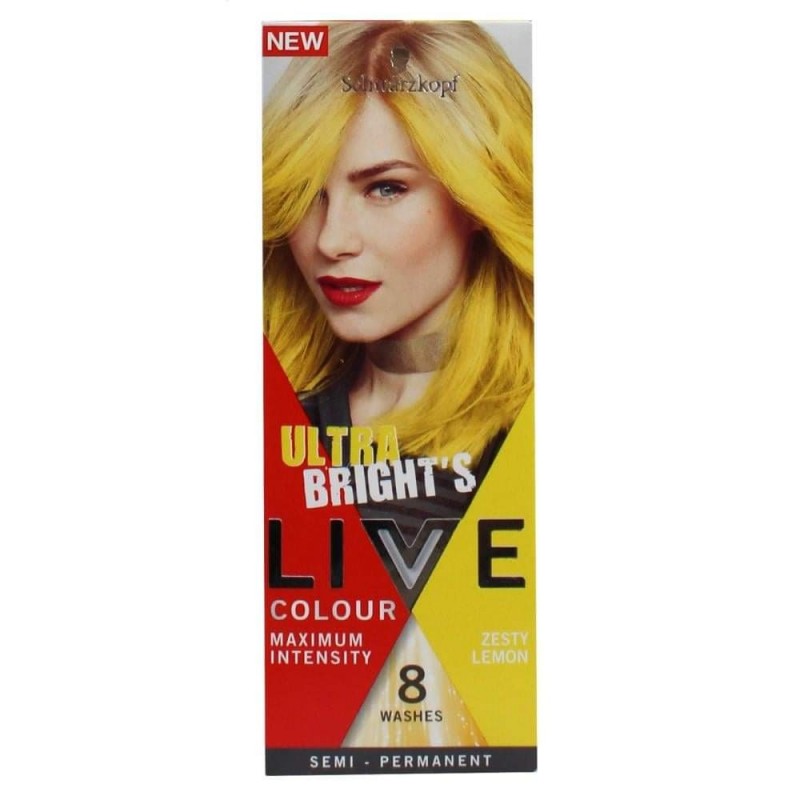 Schwarzkopf Live Ultra Brights Semi Permanent Hair Colour - Zesty Lemon